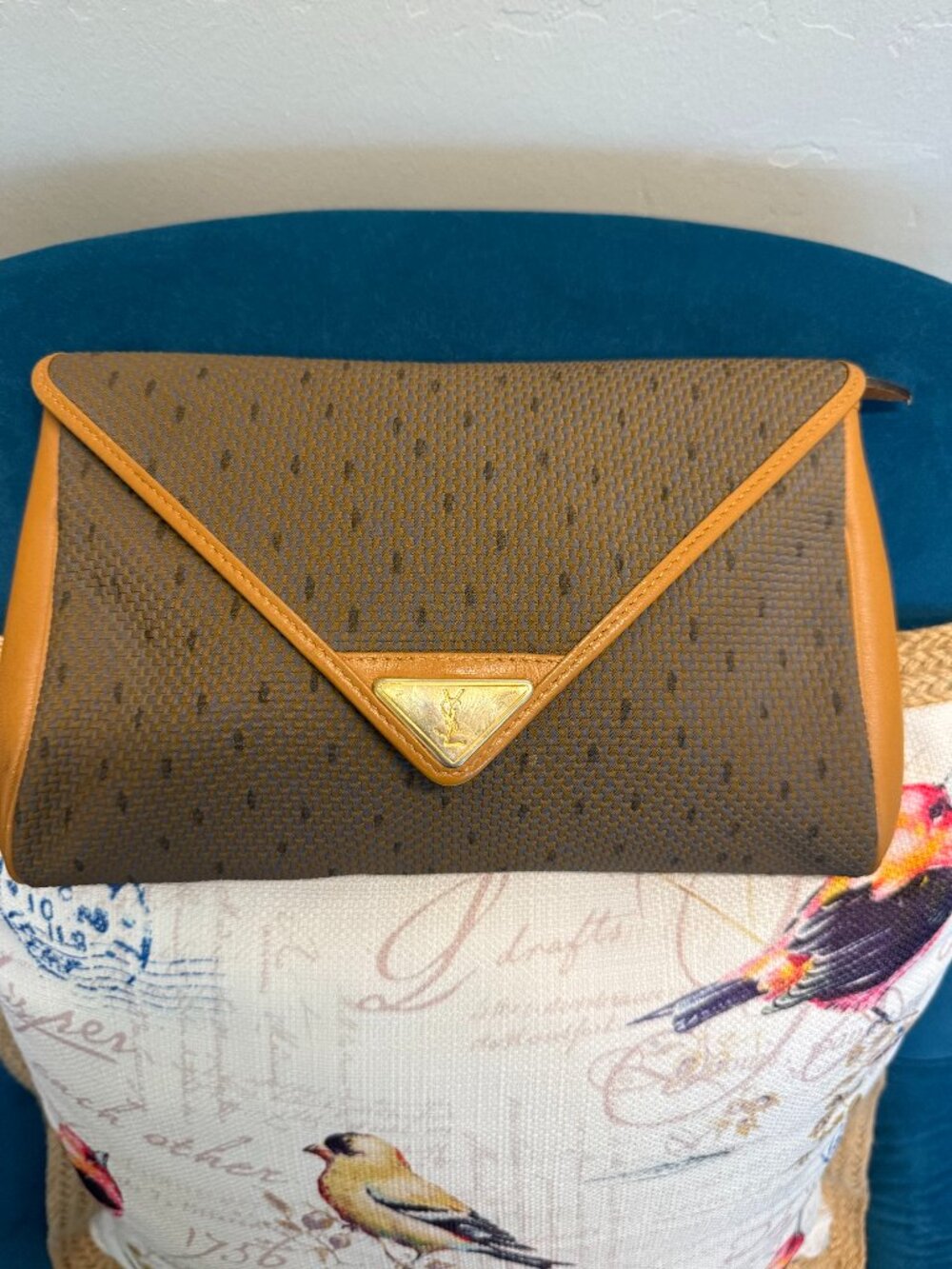 YVES SAINT LAURENT Vintage YSL Logo Clutch